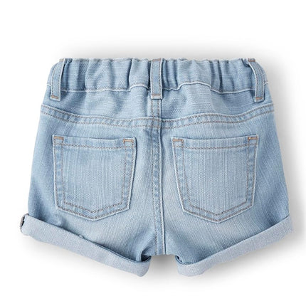 The Children's Place Baby Girls' and Toddler Jean Midi Shorts, Lily Wash, Lily Wash 2-Pack, 4T