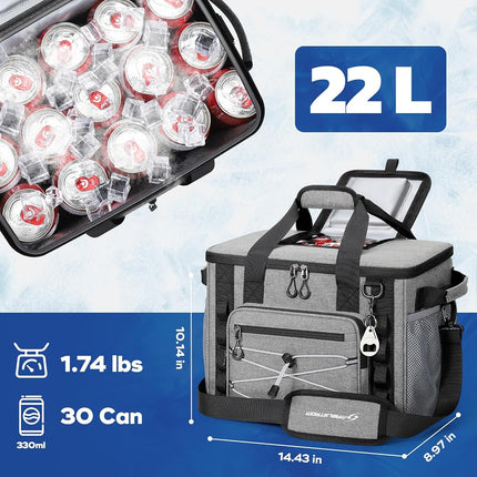 Maelstrom 30Can Collapsible Soft Cooler Bag, Leakproof Insulated Ice Chest