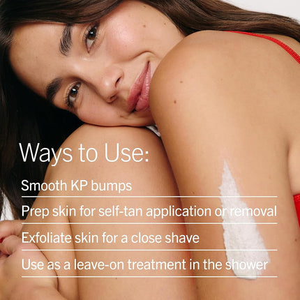 First Aid Beauty KP Bump Eraser Body Scrub with 10% AHA, Keratosis Pilaris Skin Exfoliator with Glycolic and Lactic acids, Helps Reduce Chicken Bumps, Safe for Sensitive Skin, 8 oz
