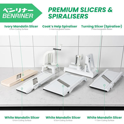Benriner 7015S Classic Series Vegetable Slicer, Ivory, BN-1