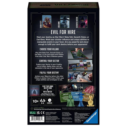 Ravensburger Star Wars Villainous - Scum and Villainy Strategy Board Game - Join Boba Fett, Seventh Sister, or Cad Bane in This Stand-Alone, or Expand with Other Star Wars Villainous Games - Ages 10+