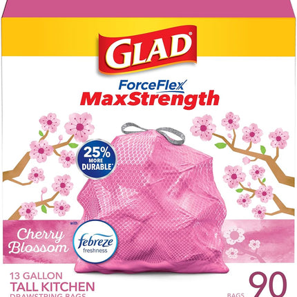 Glad ForceFlex MaxStrength Tall Kitchen Drawstring
