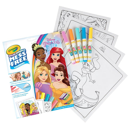 CRAYOLA Color Wonder Disney Princess Coloring Pages, Mess Free Coloring, Gift for Kids, Age 3, 4, 5, 6