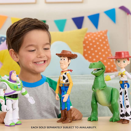 Mattel Disney Pixar Toy Story Woody Action Figure, 23 cm Playscale, Cowboy Sheriff, 14 Articulated Joints, Movie Design, Removable Hat, JKV14