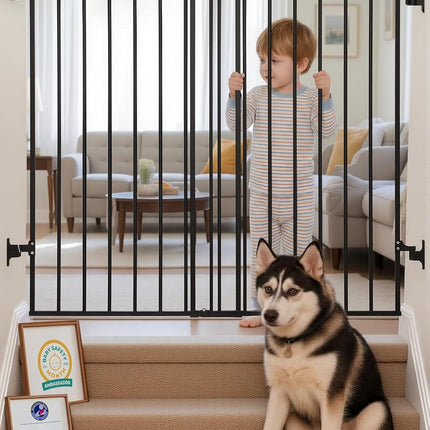 Babelio 34" Tall Auto Close Baby/Dog Gate for Stai