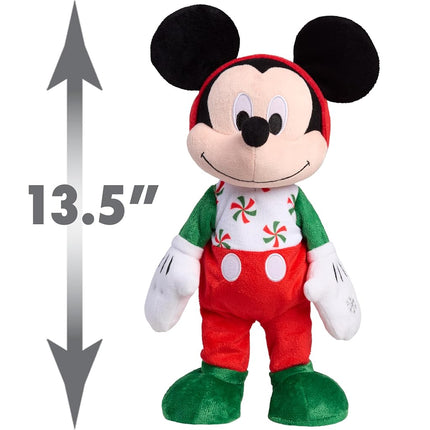 Just Play Disney Holiday Feature Plush - Mickey, Kids Toys for Ages 3 Up
