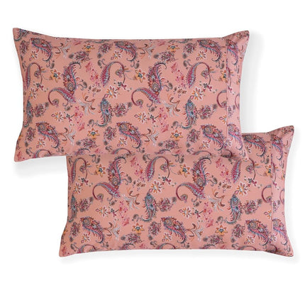 Elegant Comfort Softest and Coziest 6-Piece Sheet Set - 1500 Premium Hotel Quality Microfiber - Deep Pocket, Wrinkle Resistant 6-Piece Paisley Pattern Bed Sheet Set, Full, Paisley Coral