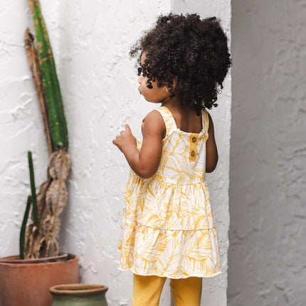 Burt's Bees Baby Baby Girls 100% Organic Cotton Tunic and Leggings Set, Leafy Jungle, Neugeborene
