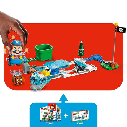 LEGO Super Mario Ice Mario Suit and Frozen World Expansion Set 71415, Collectible Buildable Game with Figure Costume Plus Cooligan and Goomba Enemy Figures