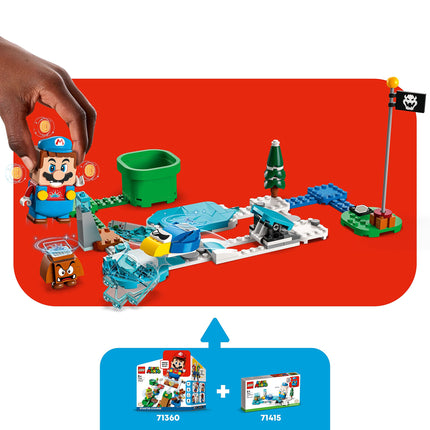 LEGO Super Mario Pack de Expansión: Traje de Mario de Hielo y Mundo Congelado 71415, Juego Construible Coleccionable con Disfraz de Figura más Figuras de Enemigos Cooligan y Goomba