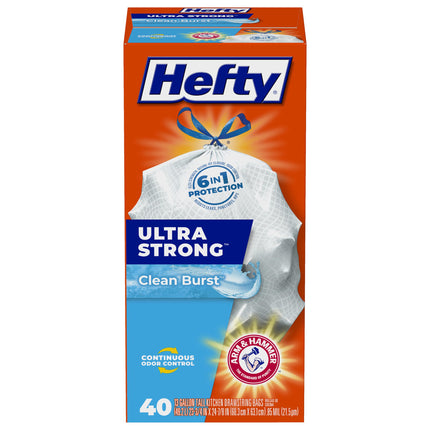 Hefty Ultra Strong Tall Kitchen Trash Bags, Fabulo