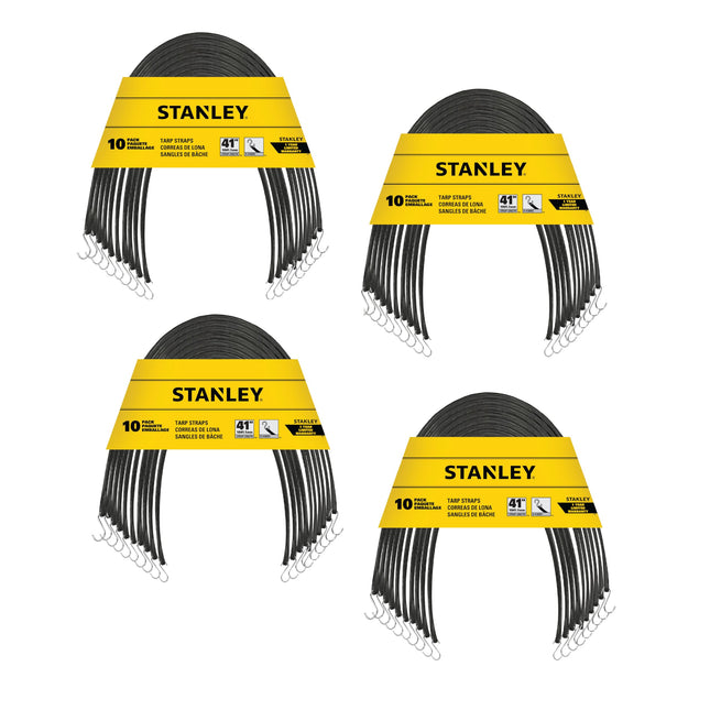 STANLEY S300441 Black 41" Rubber Tarp Bungee Cords
