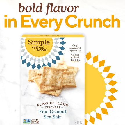 Simple Mills Almond Flour Crackers, Sundried Tomato/Basil, 4.25 Oz