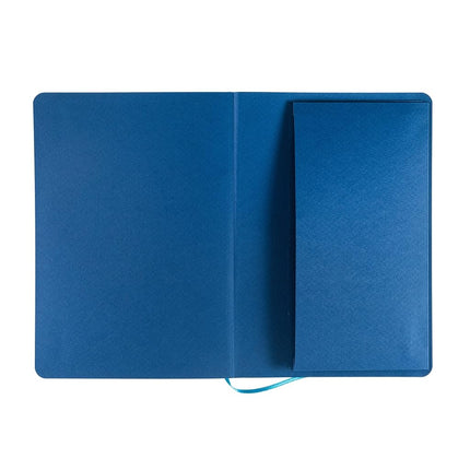 Fabriano Ecoqua Plus Stitch-Bound Notebook, 5.8" x 8.3", A5, Graph, Turquoise