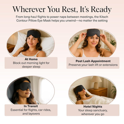 Kitsch Contour Pillow Eye Mask - Charcoal