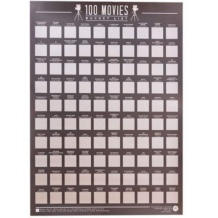 Gift Republic GR630004 100 Movies - Scratch Off Bu