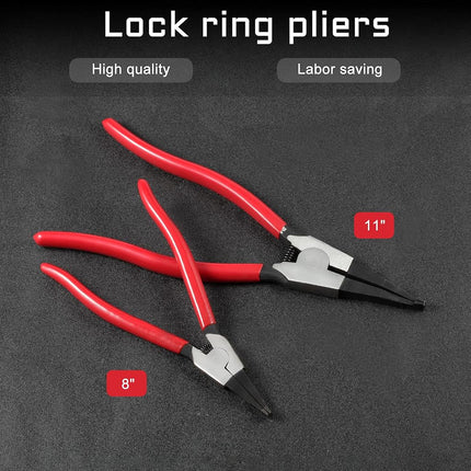 LEONTOOL 8-Inch Circlip Pliers - Special Reverse Angle Tip Ring Opening Spreader Pliers for Transmission Transfer Cases