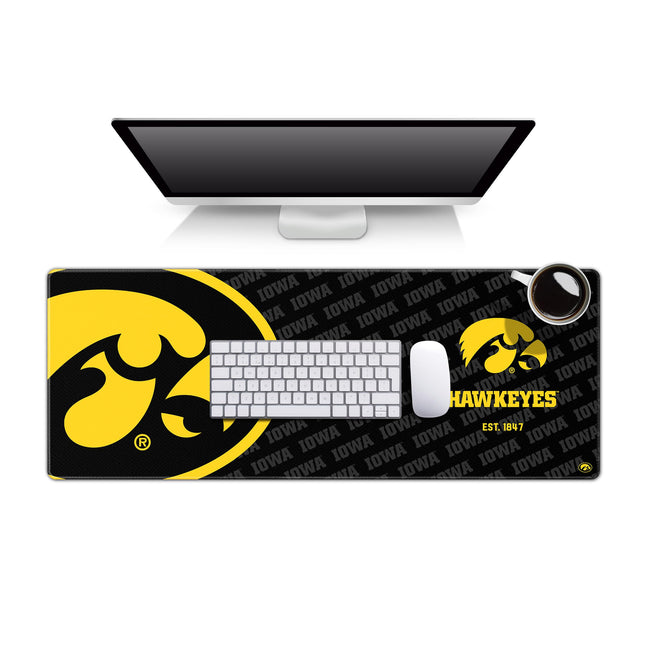 YouTheFan NCAA Iowa Hawkeyes Logo Series Desk Pad 