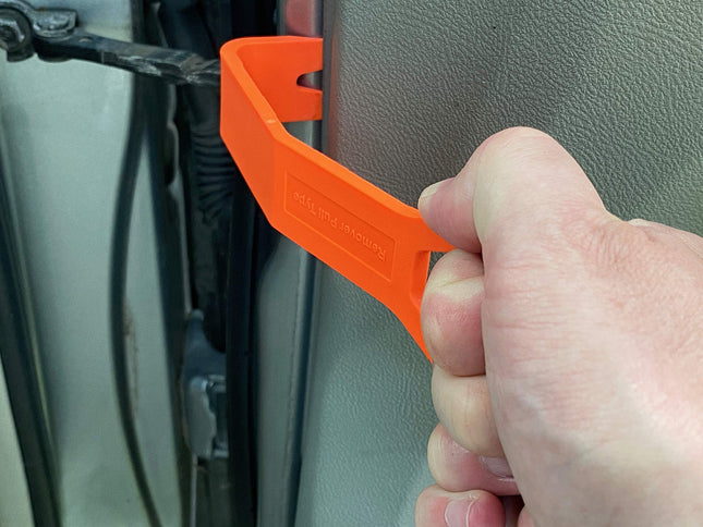 Lisle Trim Removal Tool - Ford - Automotive Trim Removal Tools - Hard Plastic, Glass Reinforced Nylon, Neon Orange