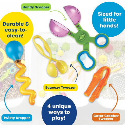 Learning Resources Helping Hands Fine Motor Tool Set Toy, Fine Motor and Sensory Toy, Fine Motor Games, Ages 3+