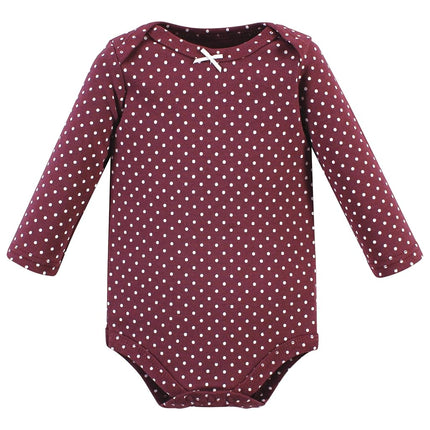 Hudson Baby Lot de 3 bodys unisexes en coton à manches longues pour bébé, prune Wildflower, prématuré
