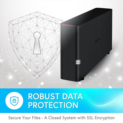 BUFFALO LinkStation 210 6TB 1-Bay NAS Network Attached Storage With HDD Hard Drives Included - Home Cloud or Network Storage Device