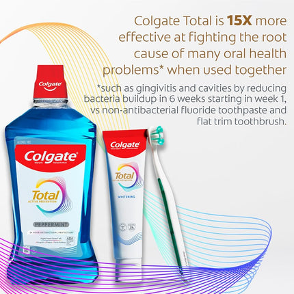 Colgate Total Active Prevention Foaming Clean Soft Toothbrushes, Soft Bristle Toothbrush Pack for Plaque Removal, Helps Reach Deeper Along The Gumline and Between Teeth, White, 2 Pack