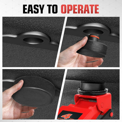 DNA MOTORING 4pcs Lifting Jack Pads for 16-24 Tesla Model 3/Y/S/X, Tesla Floor Jack Adapters, Tesla Accessories for Protects Battery Chassis, w/Case, TOOLS-00628