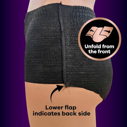Ropa interior para incontinencia y posparto Always Discreet Boutique para mujer, protección máxima, talla XL, negro, 9 unidades