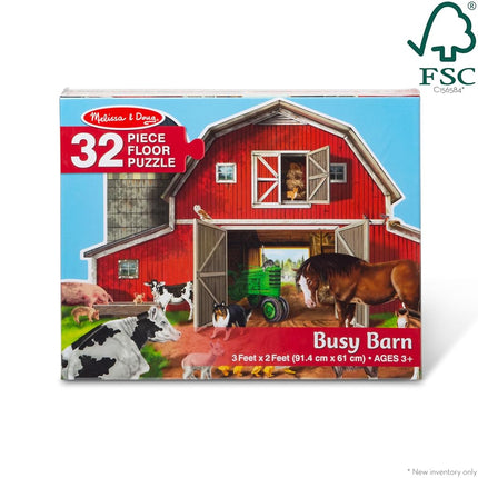 Busy Barn Shaped Floor Puzzle (32 Pieces): Busy Barn Shaped Floor Puzzle (32 Pieces)