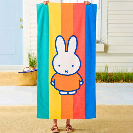 Miffy Kids Cotton Beach Towel, 58 x 28 Inch, Soft 