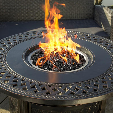 Mr. Fireglass 1/2 inch Reflective Fire Glass for Fireplace Fire Pit and Landscaping 10 lb High Luster Onyx Black