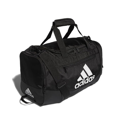 Adidas Defender 4 Small Duffel Bag, Black/White, 11.75"x20.5"x11", Defender 4 Small Duffel Bag