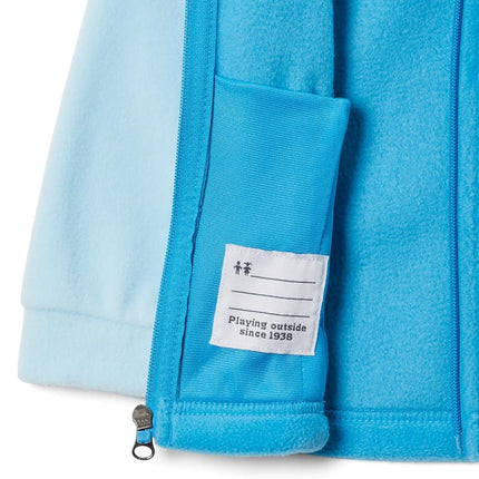 Columbia Polar de bebé Benton para niñas, Azul primavera/Azul frío, L