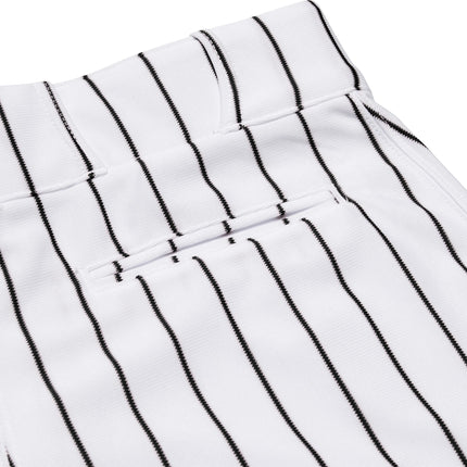 CHAMPRO Triple Crown Open-Bottom Loose-Fit Youth Baseball Pants with Knit-in Pinstripes White,Black
