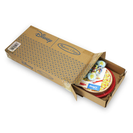 Set de pizza y pastel de cumpleaños de madera de Mickey Mouse de Disney de Melissa & Doug (Embalaje de comercio electrónico)