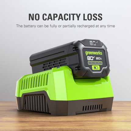 Batería de iones de litio Greenworks 80 V 2.0 Ah (batería original Greenworks / más de 75 herramientas compatibles)