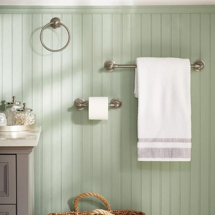 Moen DN6886BN Sage Bathroom Towel Ring, Brushed Nickel