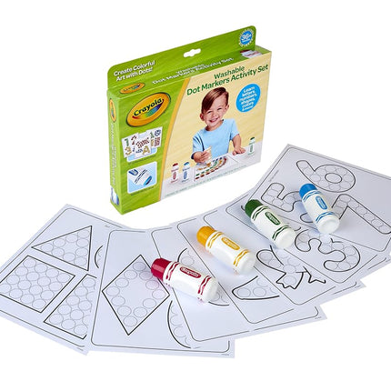 Crayola Washable Dot Markers Activity Set, Educational Gift for Kids, 3, 4, 5, 6