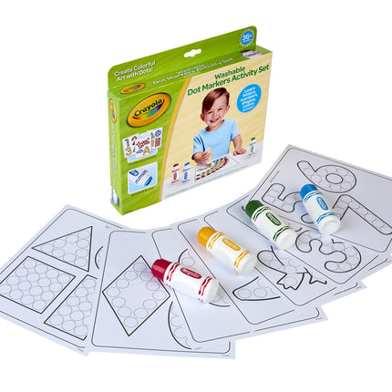 Crayola Washable Dot Markers Activity Set, Educational Gift for Kids, 3, 4, 5, 6