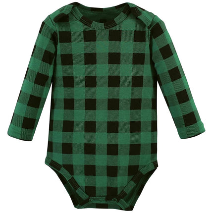 Hudson Baby unisex-baby Cotton Long-sleeve Bodysuits, Christmas Tree, 18-24 Months