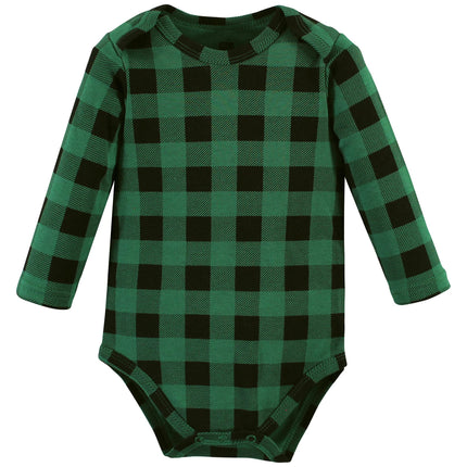 Hudson Baby unisex-baby Cotton Long-sleeve Bodysuits, Christmas Tree, 18-24 Months