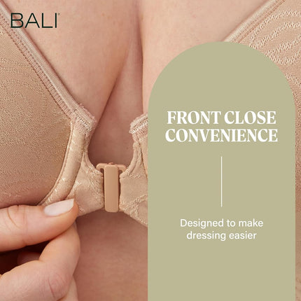 Bali Women's Comfort Revolution Front-Close Shaping Underwire Bra - Beige - 42DD