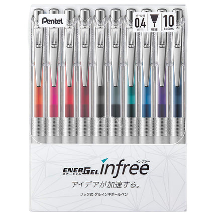 Pentel BLN74TL-10 EnerGel Ink Ballpoint Pen, 0.02 