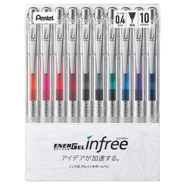Pentel BLN74TL-10 EnerGel Ink Ballpoint Pen, 0.02 