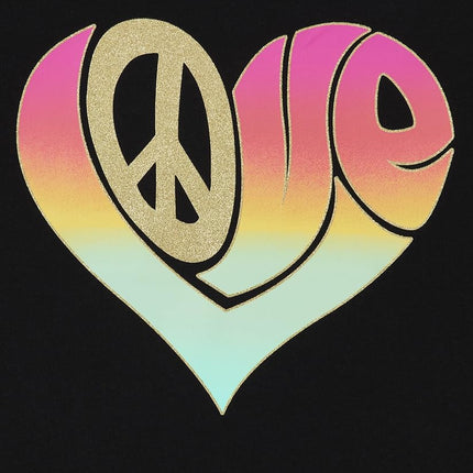 The Children's Place T-shirts graphiques à manches courtes pour filles Kindness, Love, Equality Lot de 2, Cœur signe de paix/Amour Lot de 2, Taille XL