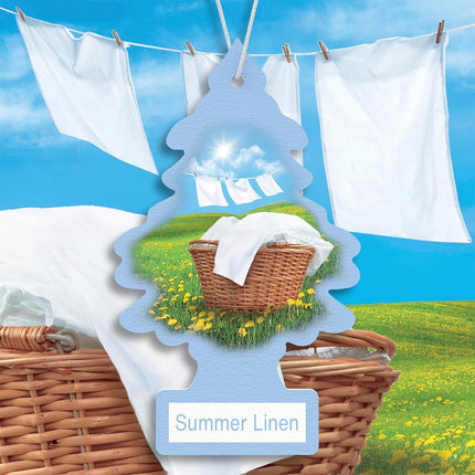Little Trees Air Fresheners Car Air Freshener. Hanging Tree Provides Long Lasting Scent for Auto or Home. Summer Linen, 24 Air Fresheners