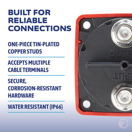 Blue Sea Systems 6005 m-Series Battery Switch ON/OFF with Key, Red