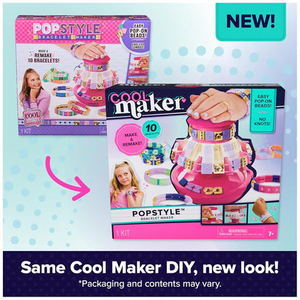 Cool MAKER, PopStyle 170 Beads Bracelet Set, Make & Remake 10 (Packaging May Vary), Kids Toys for Girls
