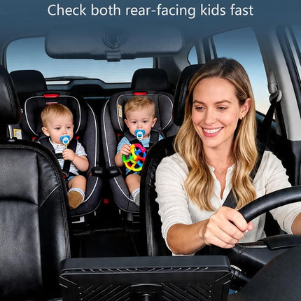 Baby Car Camera for 2 Kids: 6.9" Ultrawide Display, Dual Rear-Facing HD 1080P Cameras, Night Vision USB Powered, Easy-Install Backseat Monitor, Baby Car Mirror – Newborn Essentials & Baby Shower Gifts